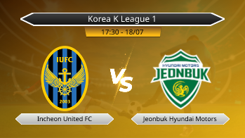Korea K League 1 - Incheon United FC vs Jeonbuk Hyundai Motors